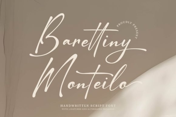 Barettiny Monteilo: A Handwritten Font for Editorial Design