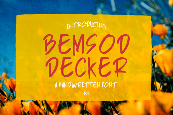 Bemsod Decker: A Designer's Take on Modern Script