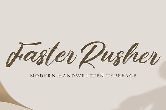 Faster Rusher: The Dynamic Script Font for Scroll-Stopping Marketing
