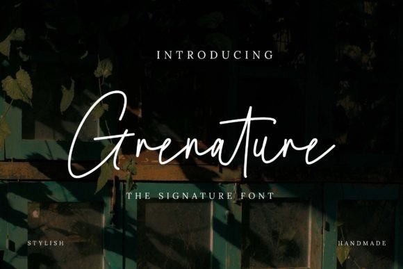 Grenature Font: A Designer's Take on Elegant Script Typography