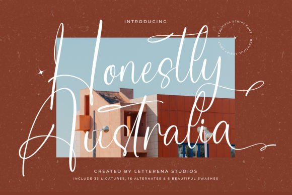 Honestly Australia: A Refined Script Font for Editorial Design