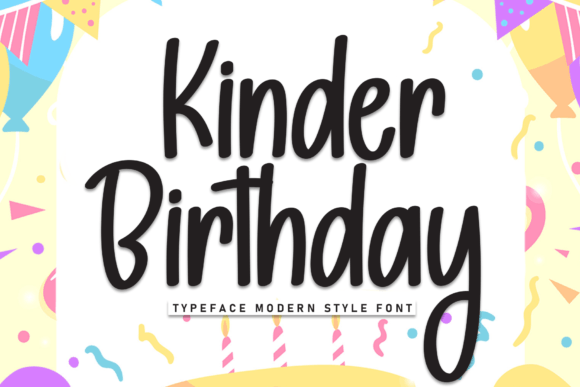 Kinder Birthday: A Stylish Script Font for Web Design