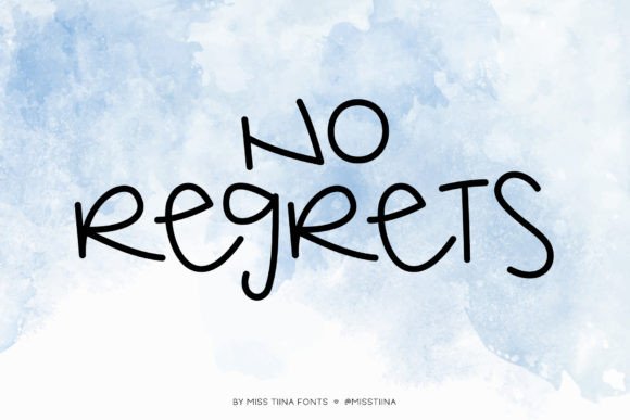 No Regrets: The Fun Script Font for Bold Branding