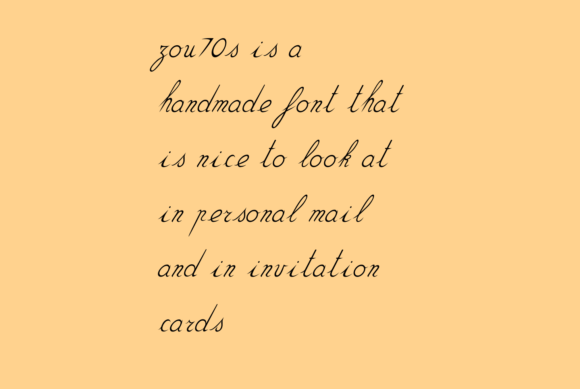 Zou70s: A Handmade Script Font for Editorial Warmth